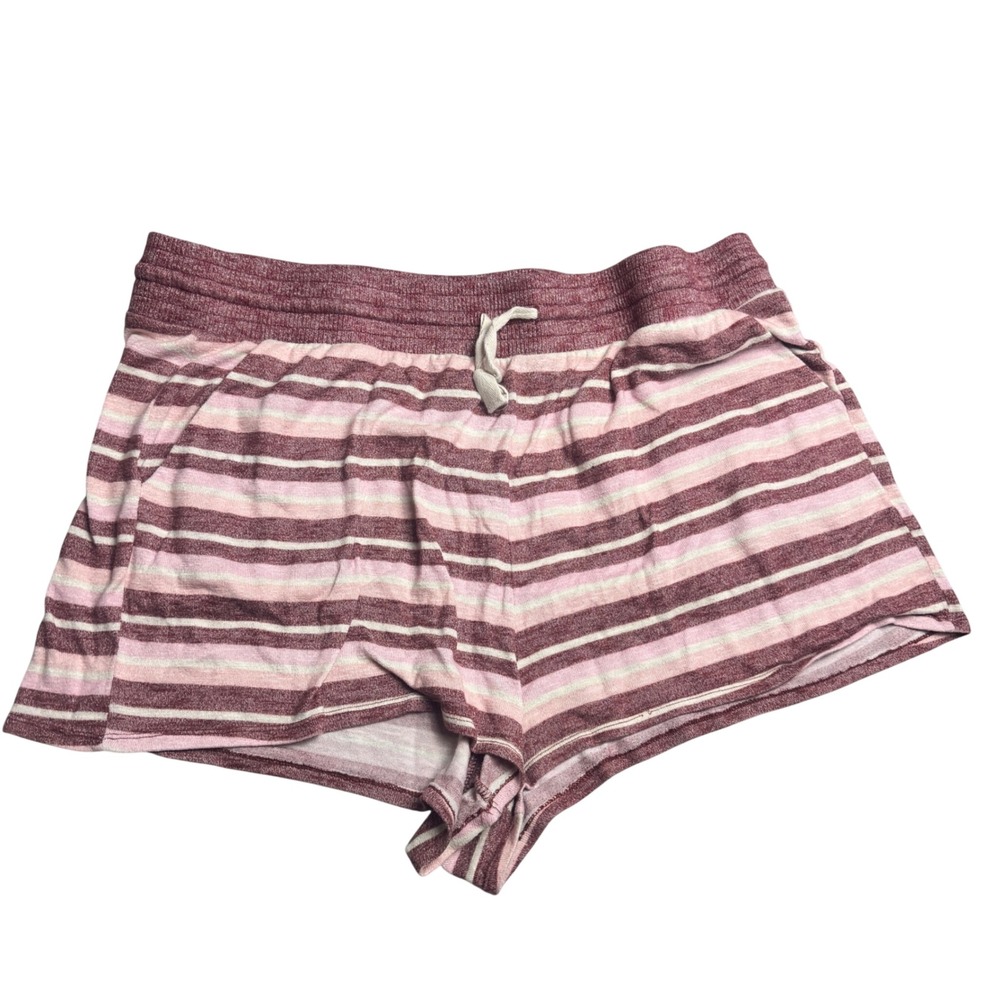 Torrid Womens Size 3 Pink Striped Sleep Shorts Pockets Drawstring Pajamas